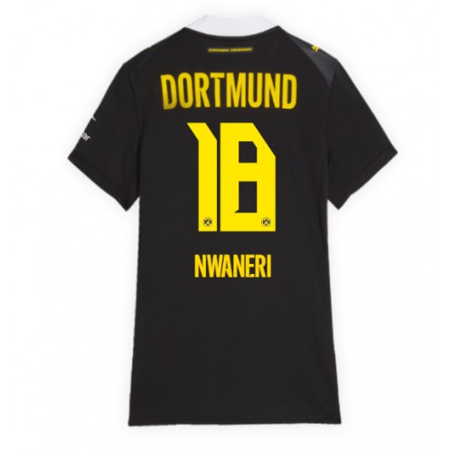 Borussia Dortmund Ethan Nwaneri #18 Vieraspaita Naiset 2026-27 Lyhythihainen